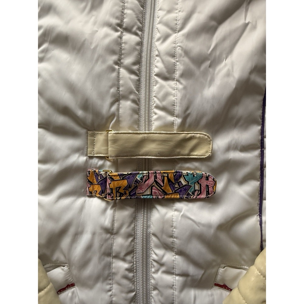 Baby Phat Puffer Jacket Long Women's Size M Color White And Gold - Picture 3 of 14